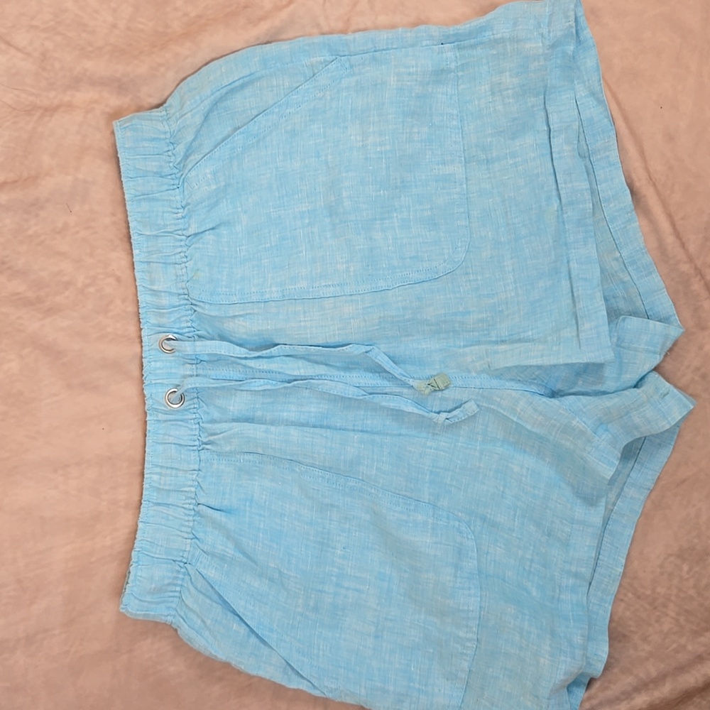 C&C California Sky Blue Linen Shorts
